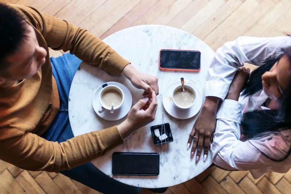 San Diego couple on a coffee date