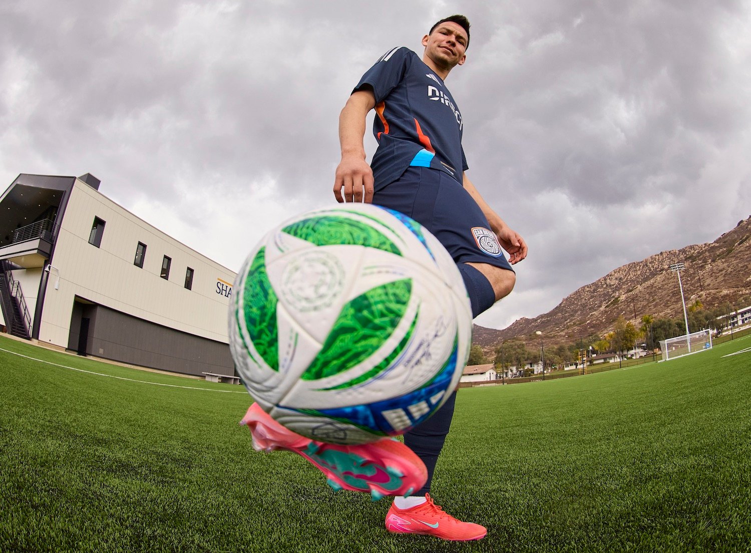 San Diego FC player Hirving “Chucky” Lozano at the SDFC training center in El Cajon