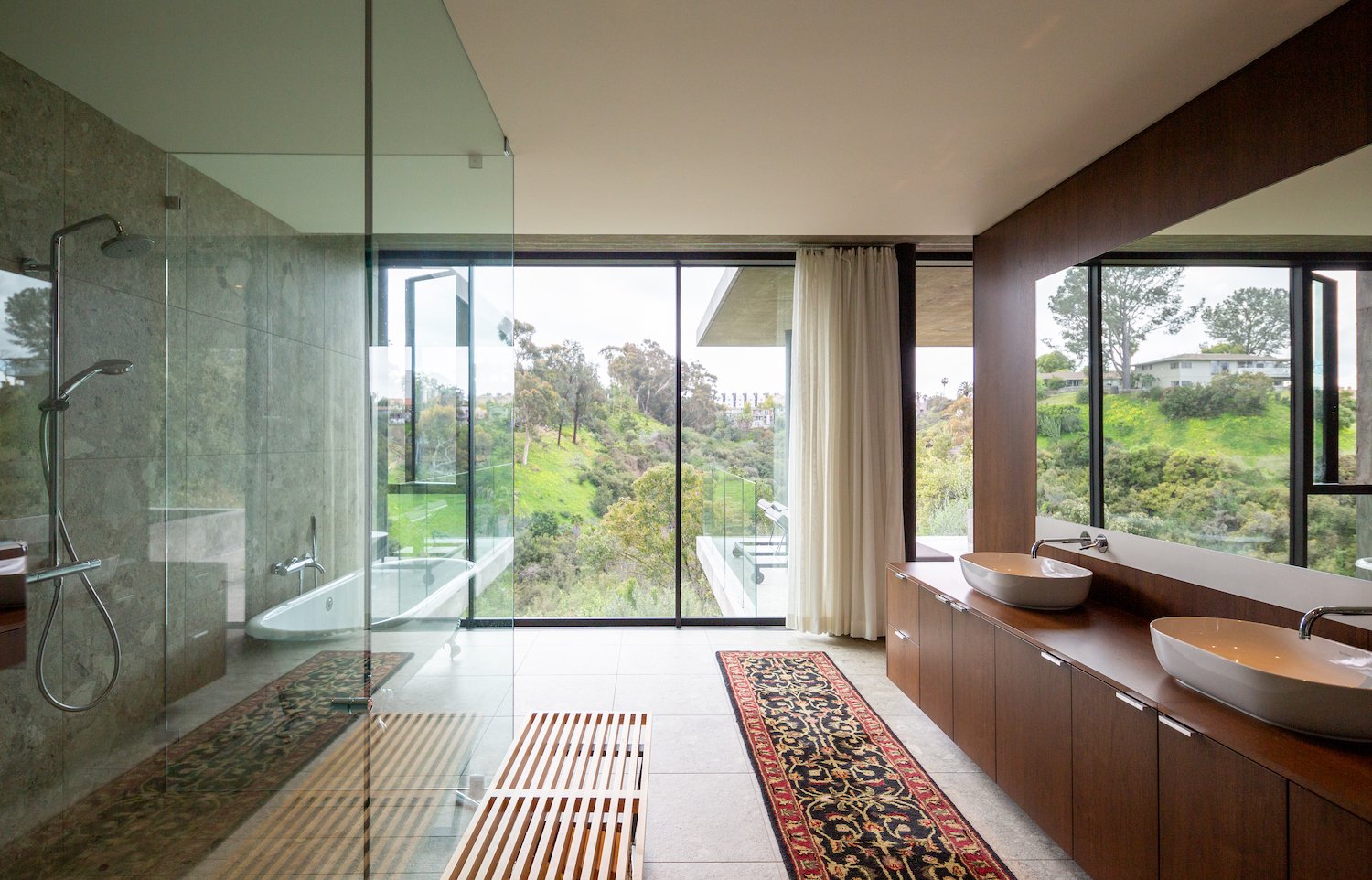 Master bathroom in San Diego architect Matthew Segal's Mission Hills home