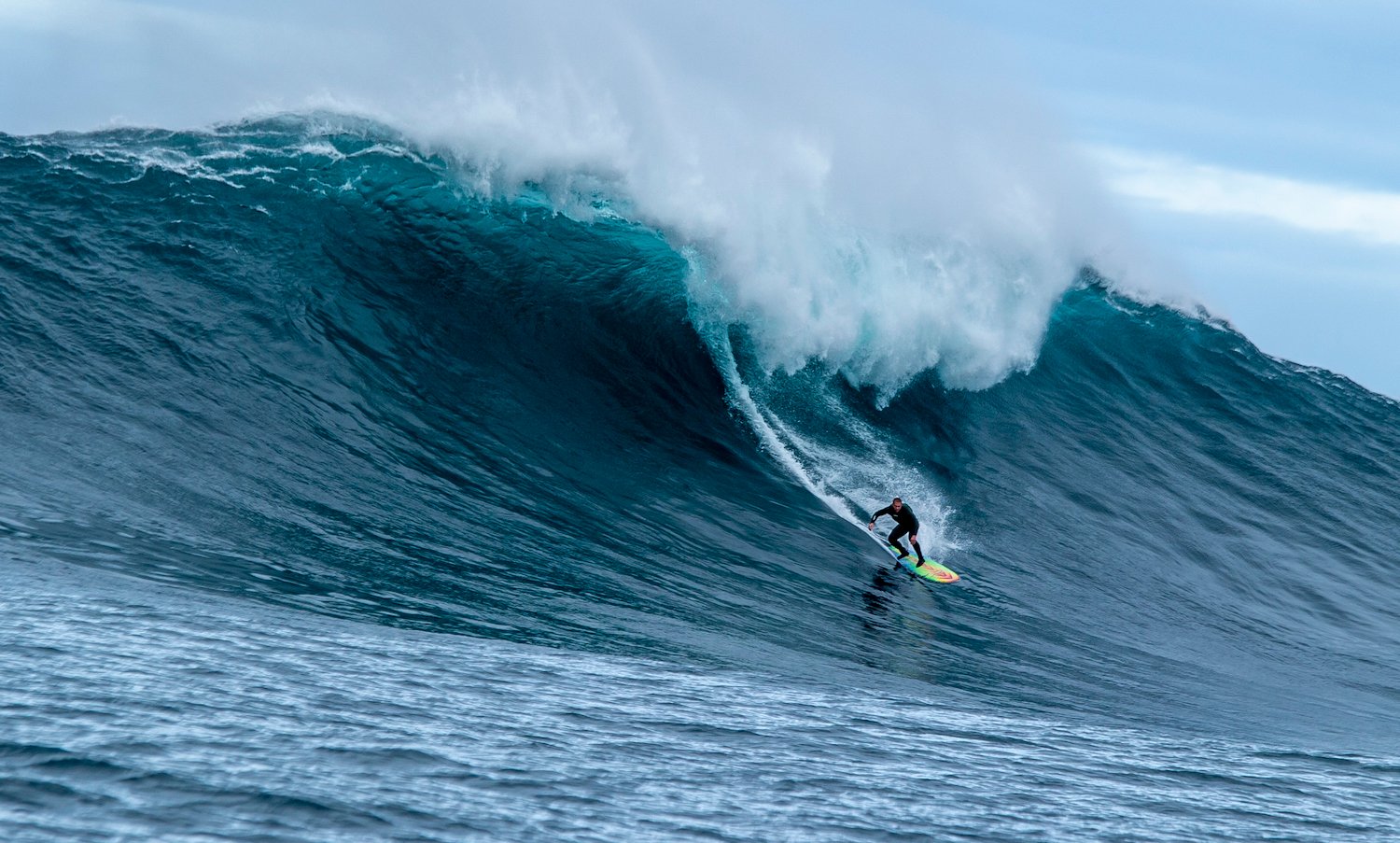 San Diego big wave surfer Jojo Roper surfing at Mavericks, California