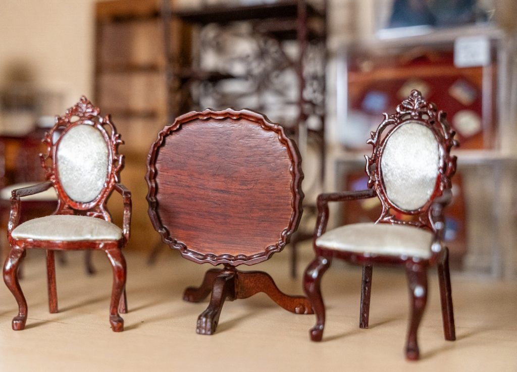 A miniature table set from Ms. Peggie's Place in Pacific Beach