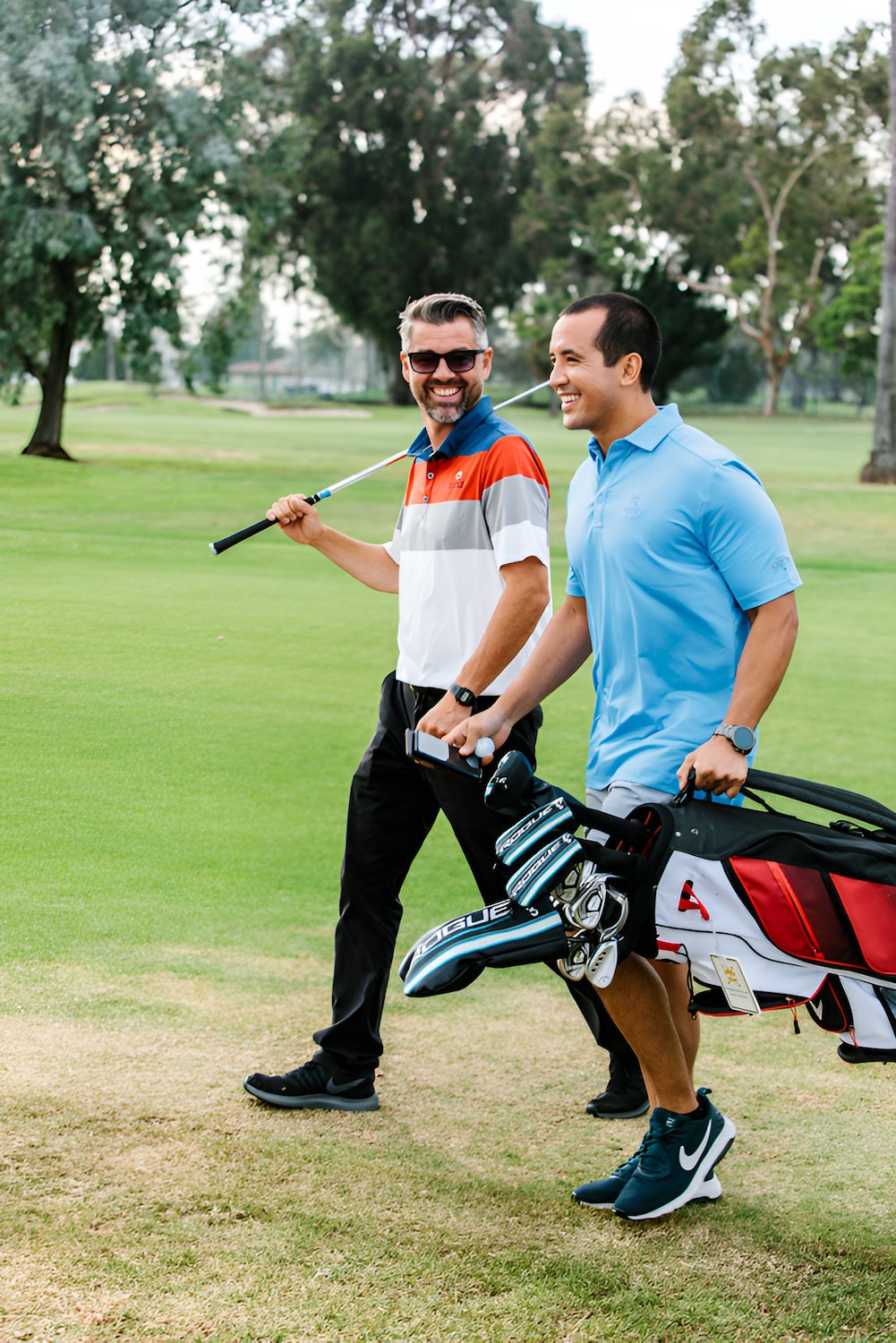 Two golfers at Coronado Municipal Golf Course 