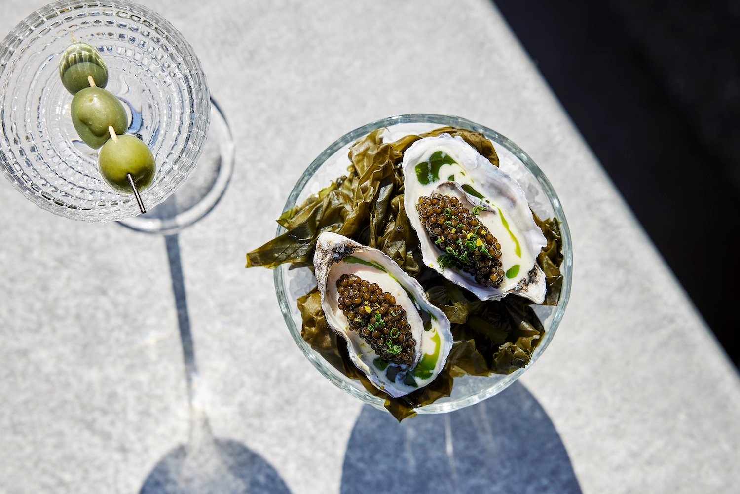 Aphrodisiac food featuring  Poached Oysters from The Fishery in Pacific Beach, San Diego