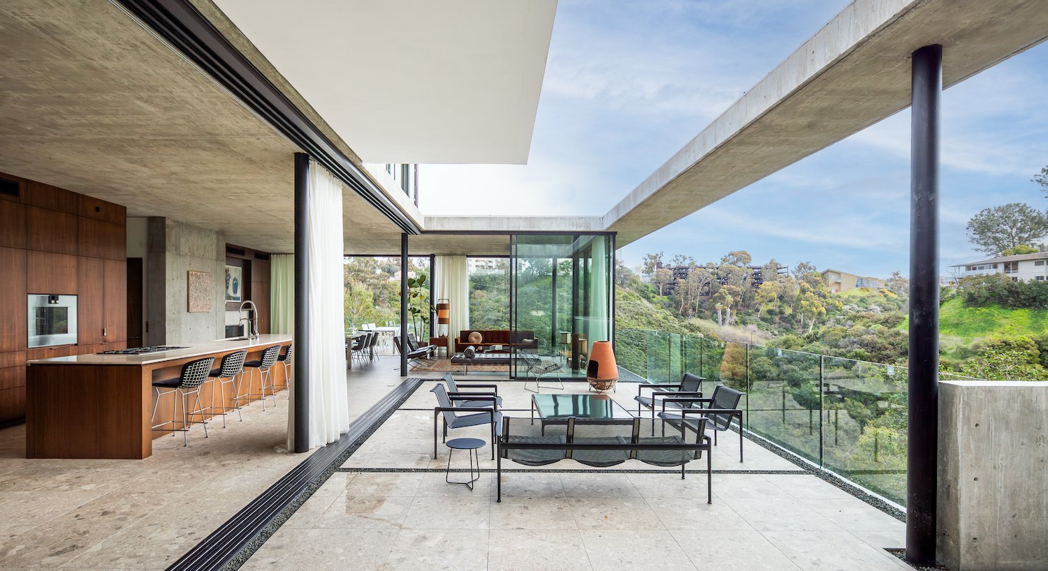 Architect Matthew Segal's outdoor patio in his Mission Hills home