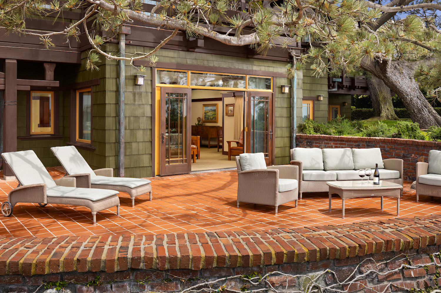 Exterior of The Lodge at Torrey Pines' Gamble Suite featuring an outdoor patio in La Jolla