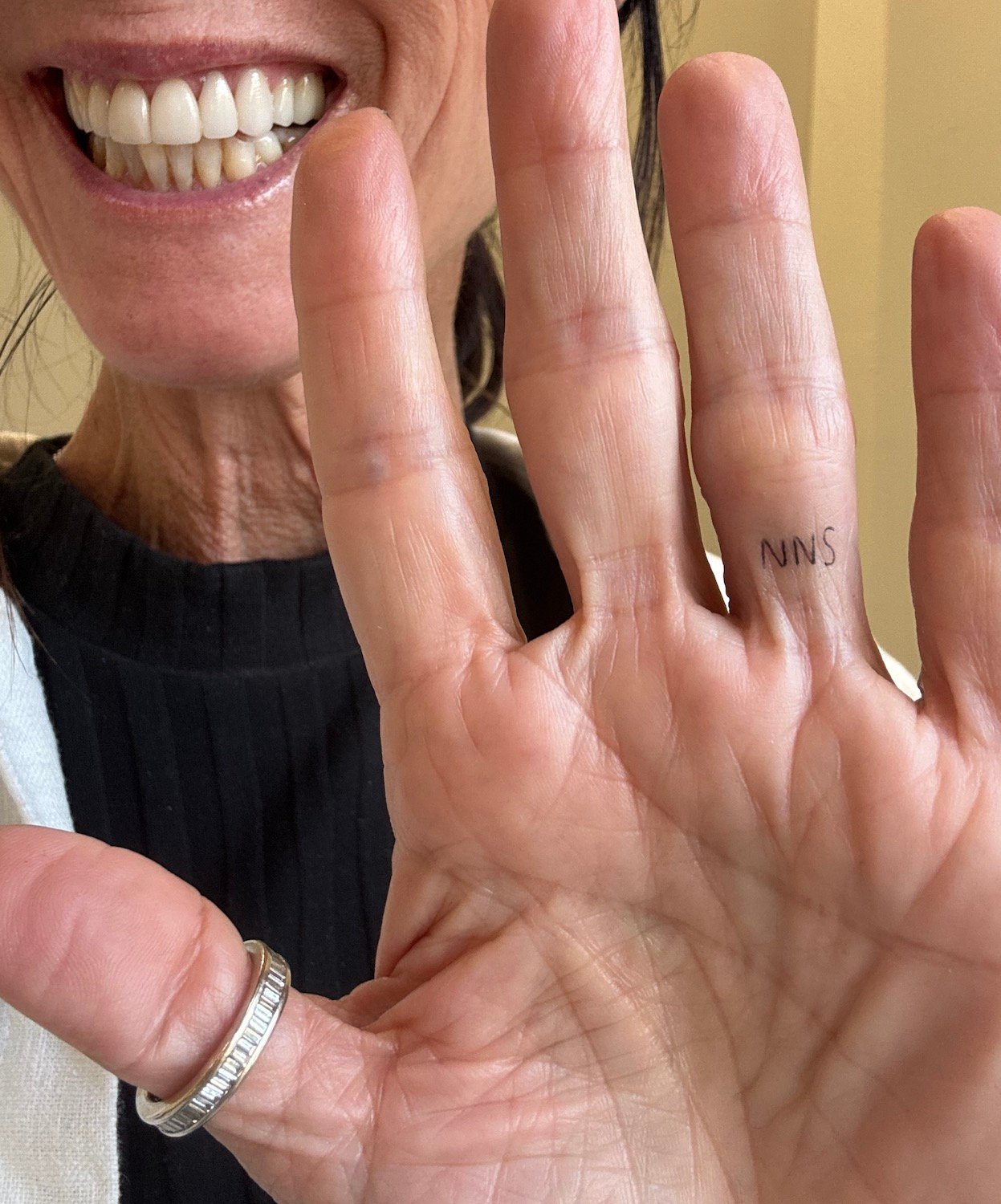 Sam the cooking guy's wife Kelly Zien sharing their matching tattoos in support of her breast cancer diagnosis