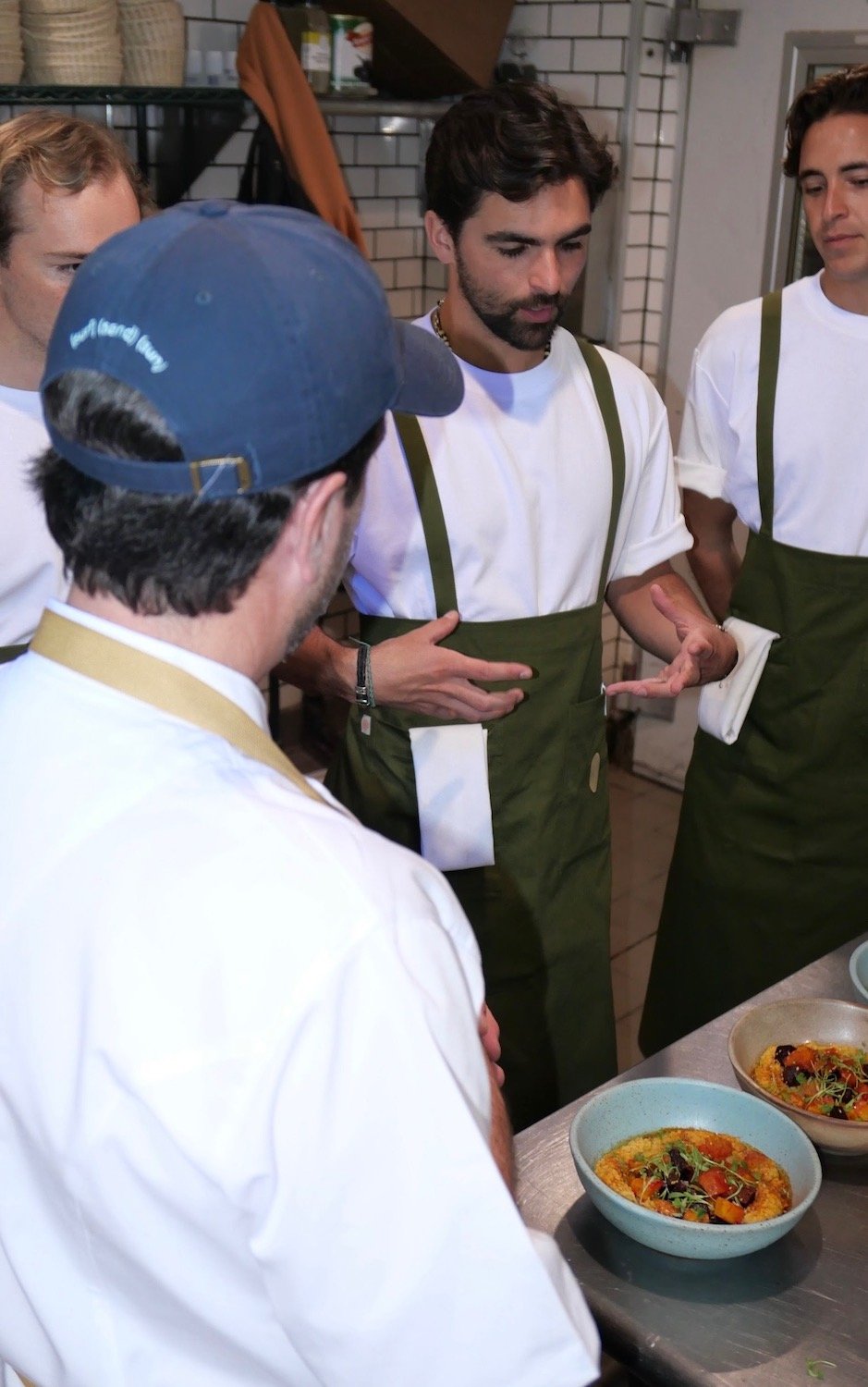 Owners and chefs Franco Mestre and Sebastian Berho in the kitchen at their new Mexican San Diego restaurant Origen in Hillcrest