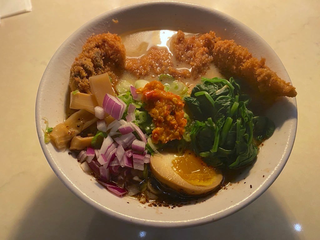 Chicken Paitan Ramen from Beshock Ramen & Sake Bar in East Village downtown