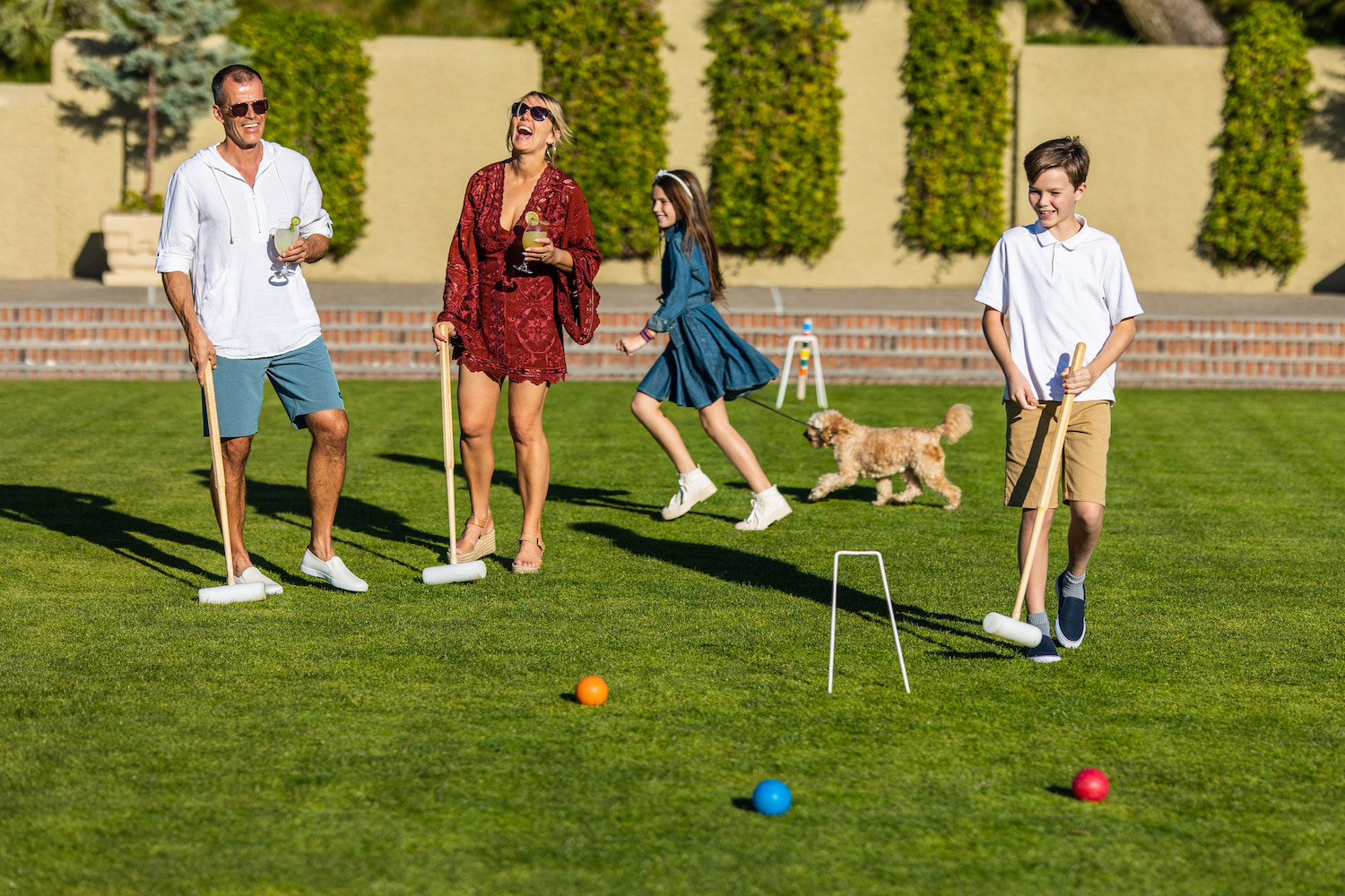 Croquet on the lawn at The Lodge at Torrey Pines, a popular San Diego date idea