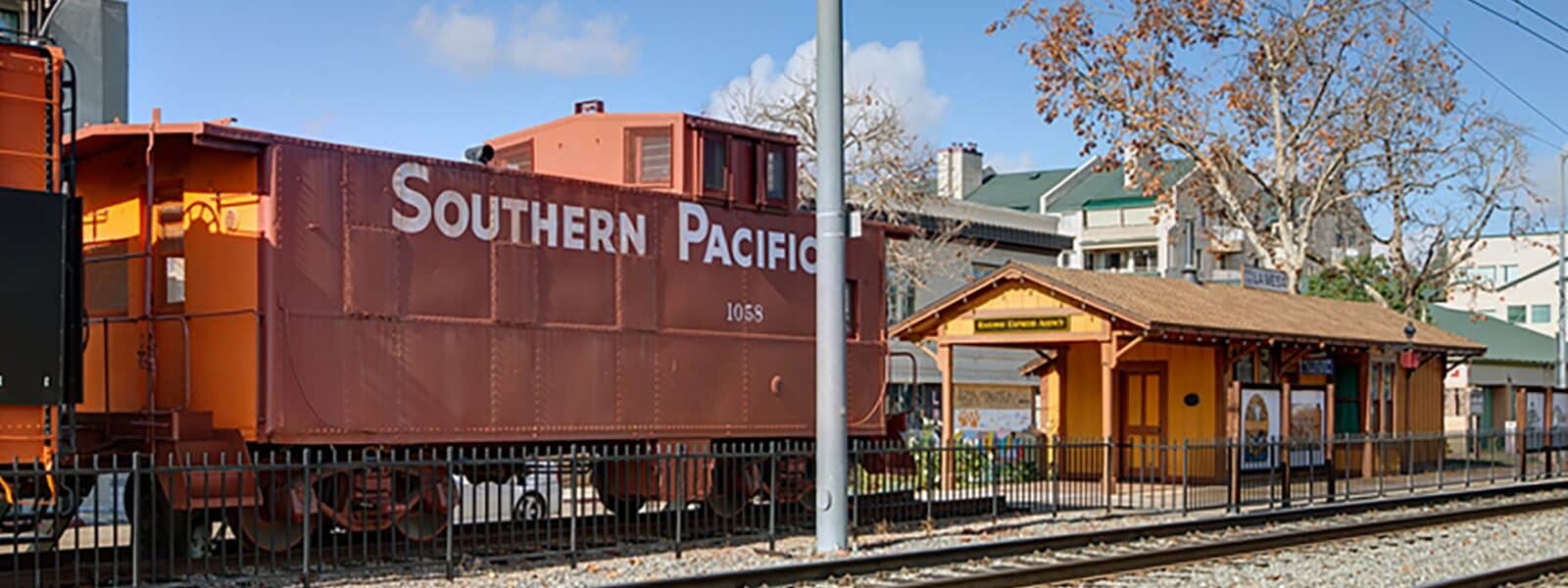 Exterior of San Diego museum the La Mesa Depot Museum