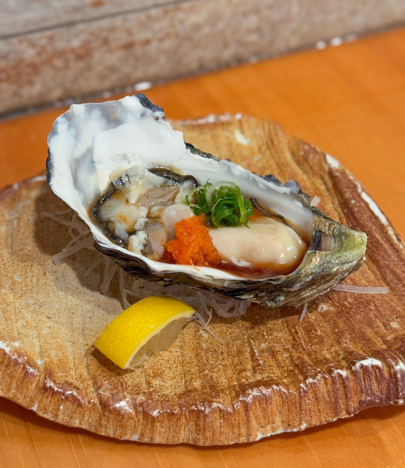 Aphrodisiac food featuring  Oyster 1/2 Shell from Soichi Sushi in University Heights