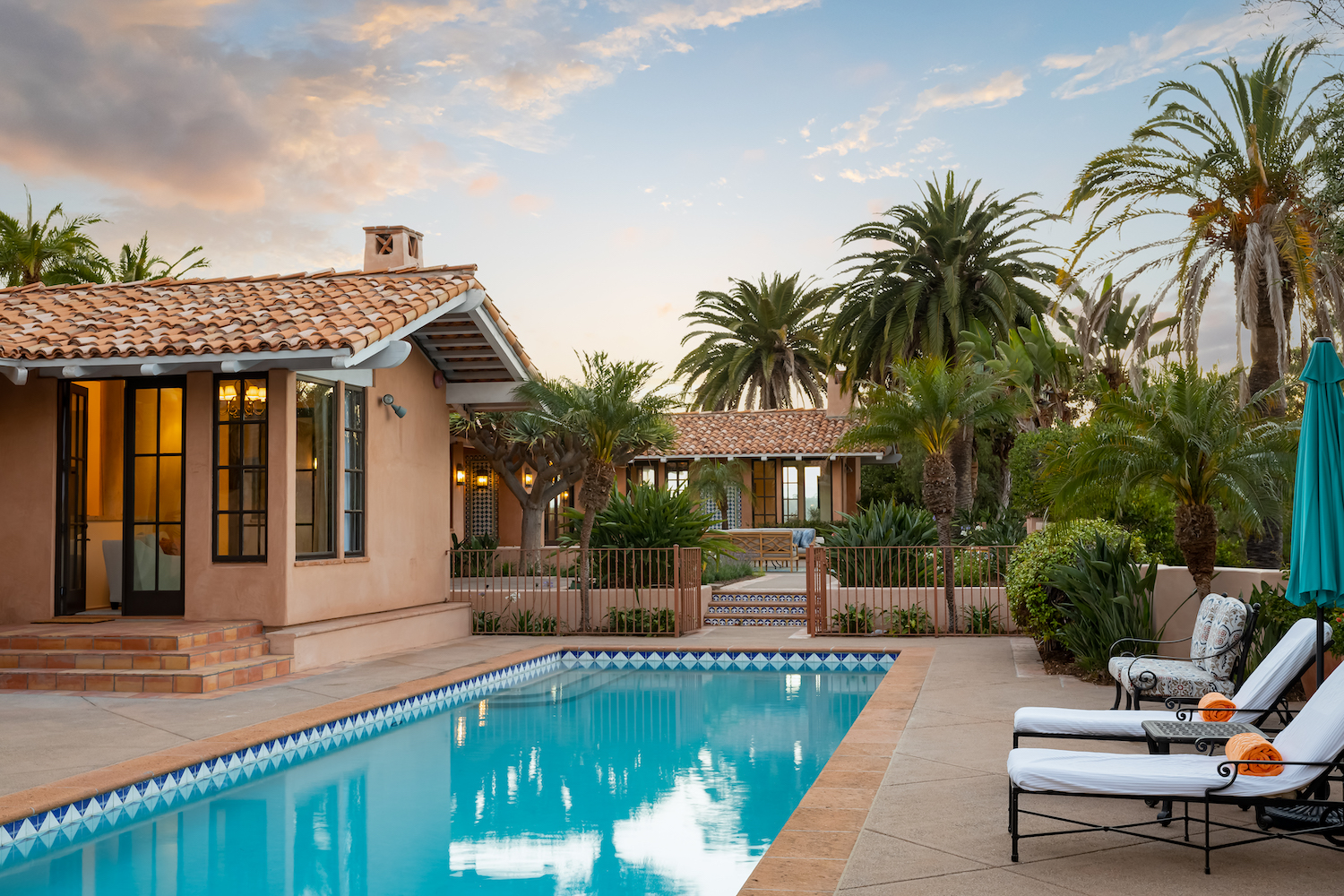 Exterior of luxury San Diego hotel, Rancho Valencia Resort & Spa's Spa House suite