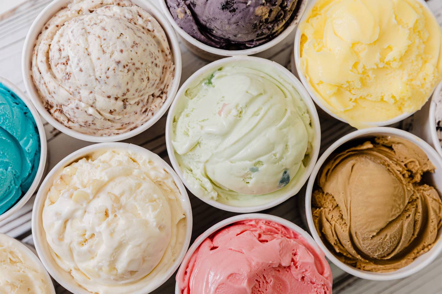 Various flavors from award-winning San Diego ice cream shop Wynston's Ice Cream in San Marcos