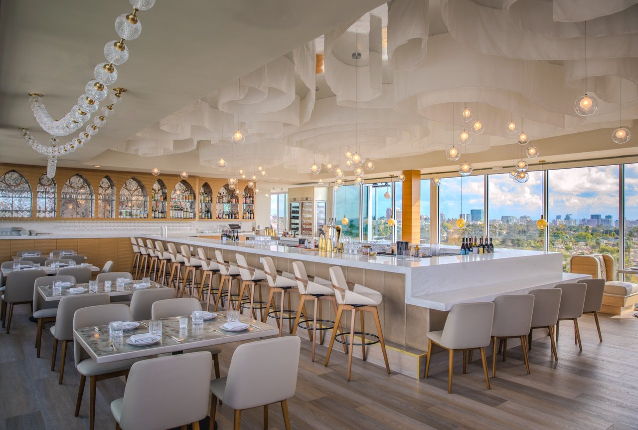 Interior of San Diego rooftop bar Communion in Mission Hills at the Sasan building