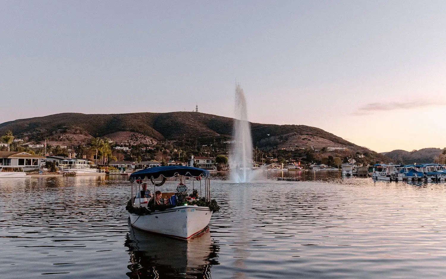 Lake San Marcos featuring a boat rental in San Diego, CA