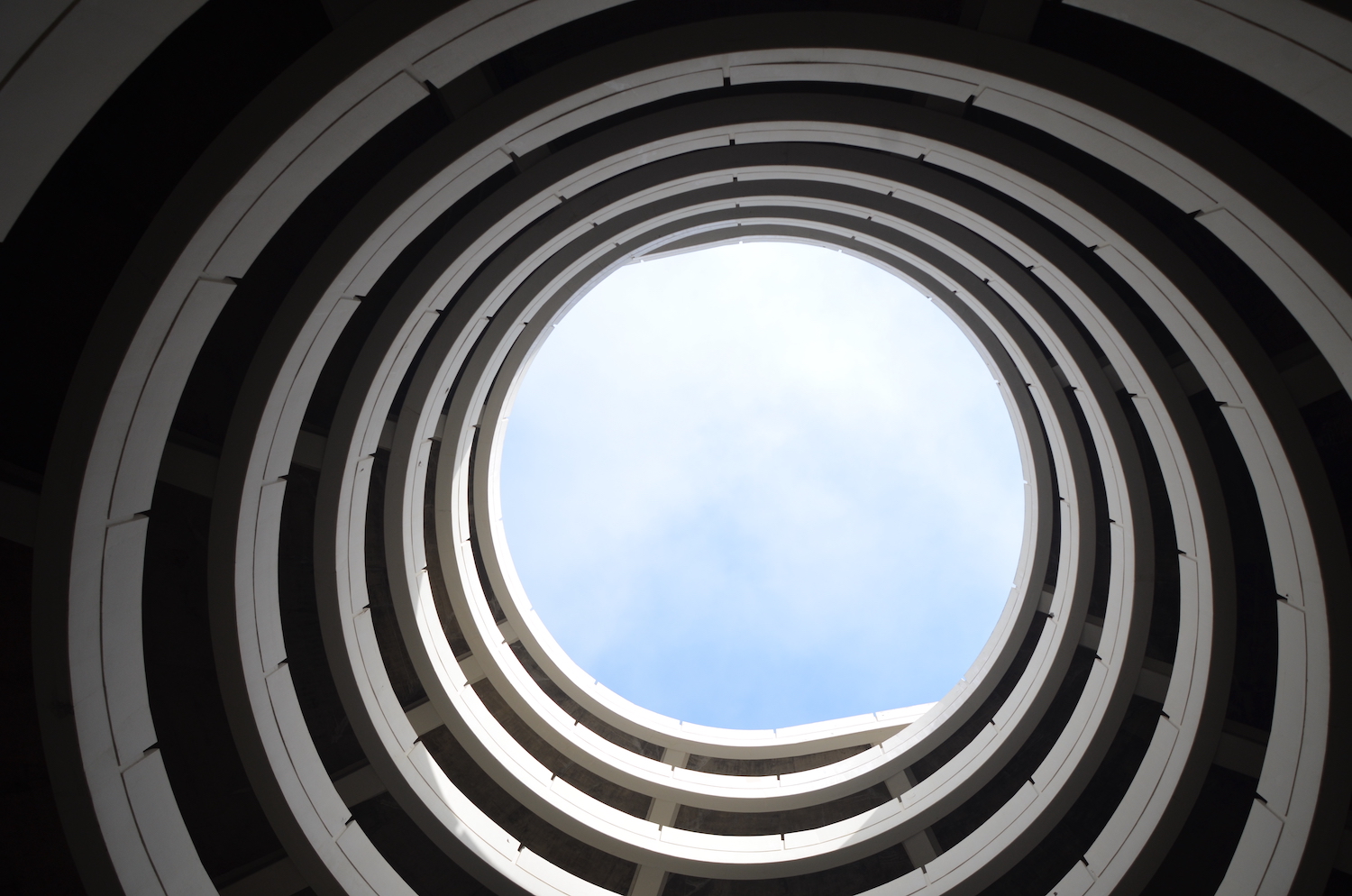 Evan V. Jones Parkade Spiral parking garage at San Diego's Civic Center in downtown