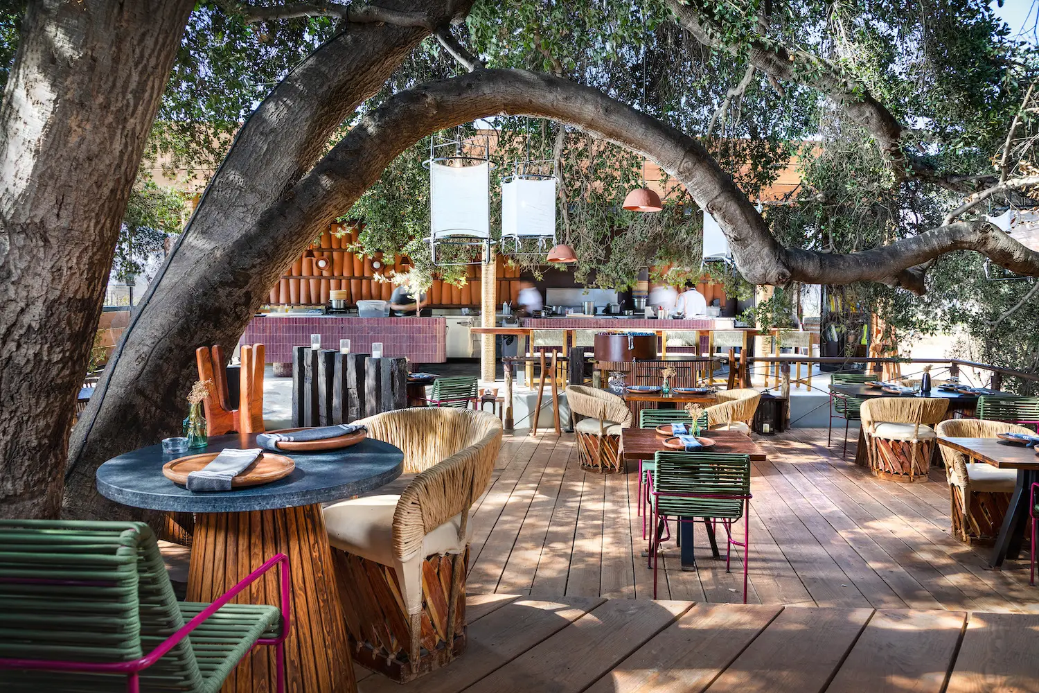 Interior of Valle de Guadalupe Michelin restaurant Animalón located in Baja California, Mexico