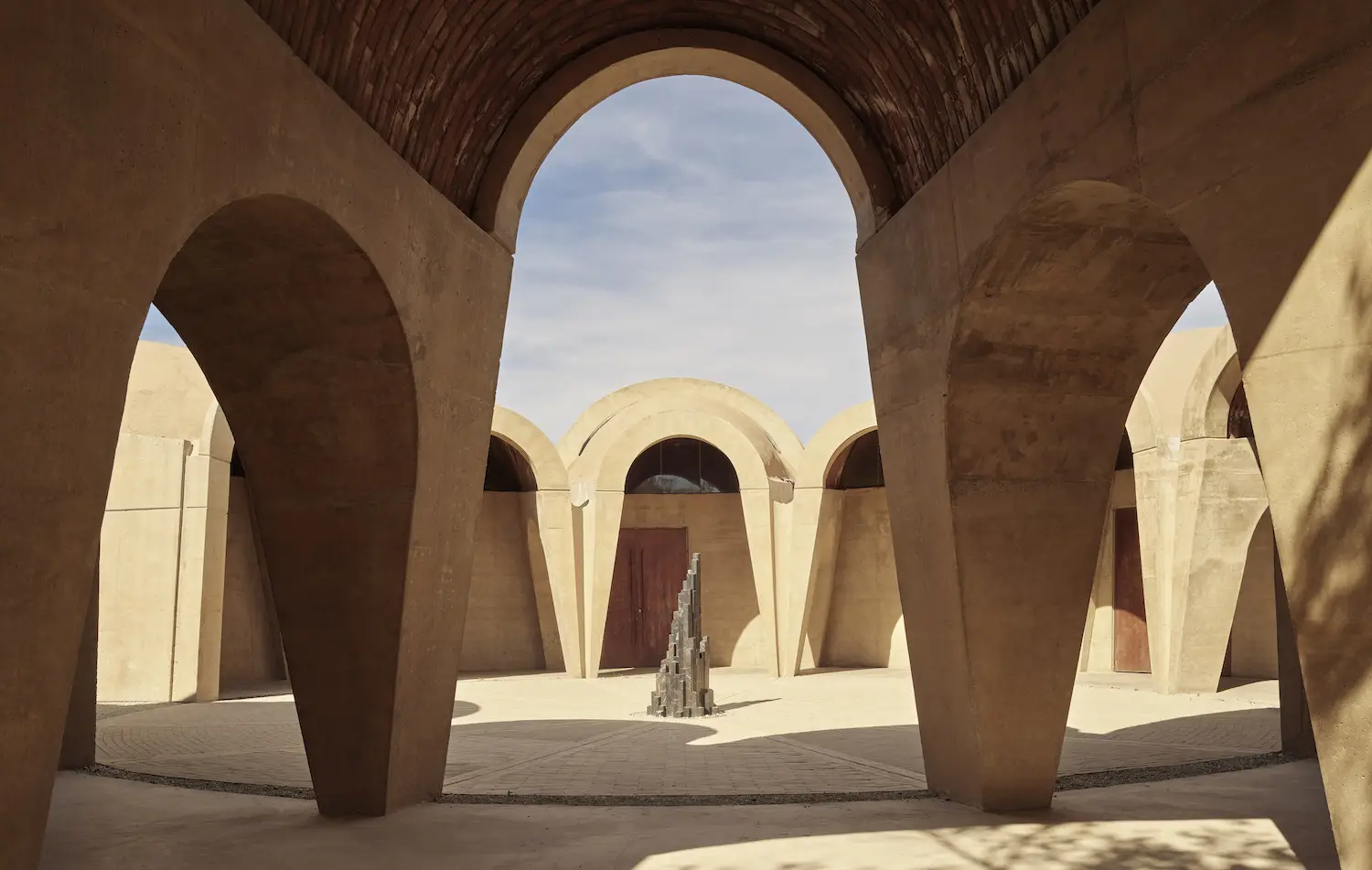 Exterior of the winery at Valle de Guadalupe's Banyan Tree resort