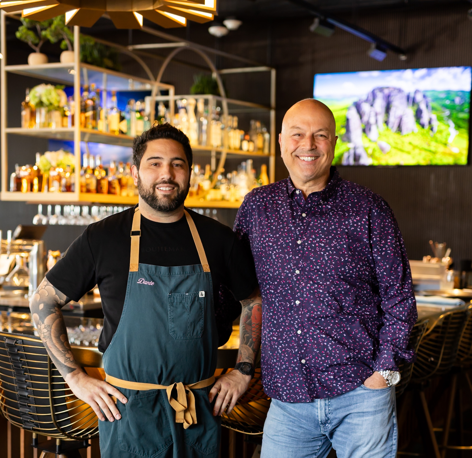 Chef Dante Cecchini and owner Samer Khouli of San Diego Mediterranean restaurant Boujie Mana in Serra Mesa