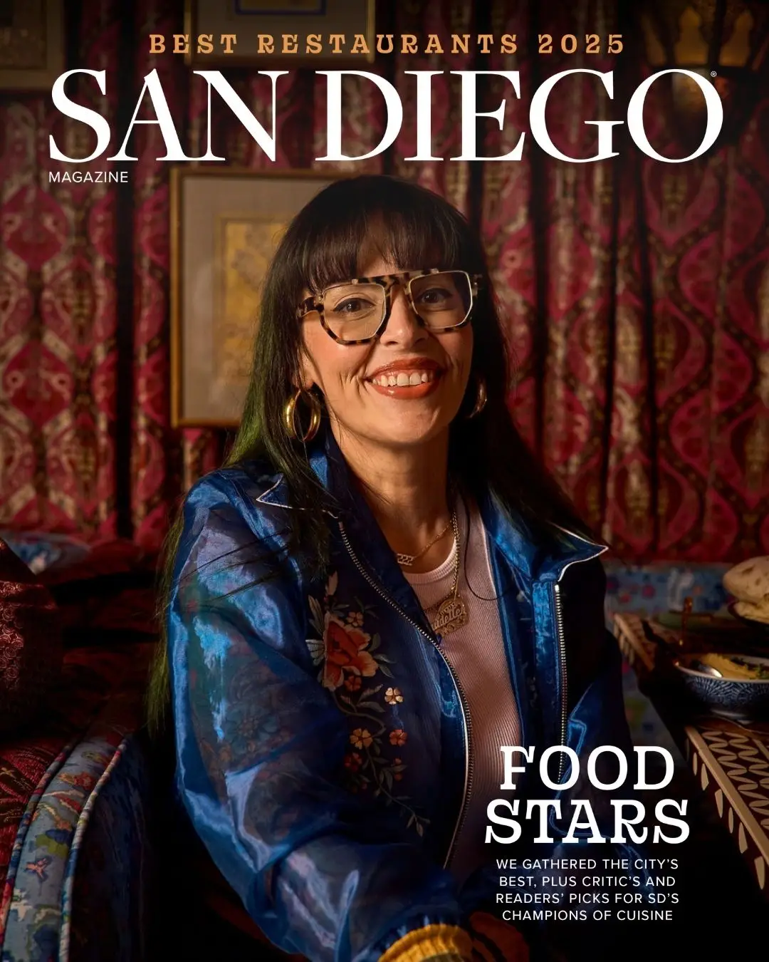 San Diego Magazine's 2025 Best Restaurants Edition cover shoot featuring Claudette Zepeda of Leu Leu