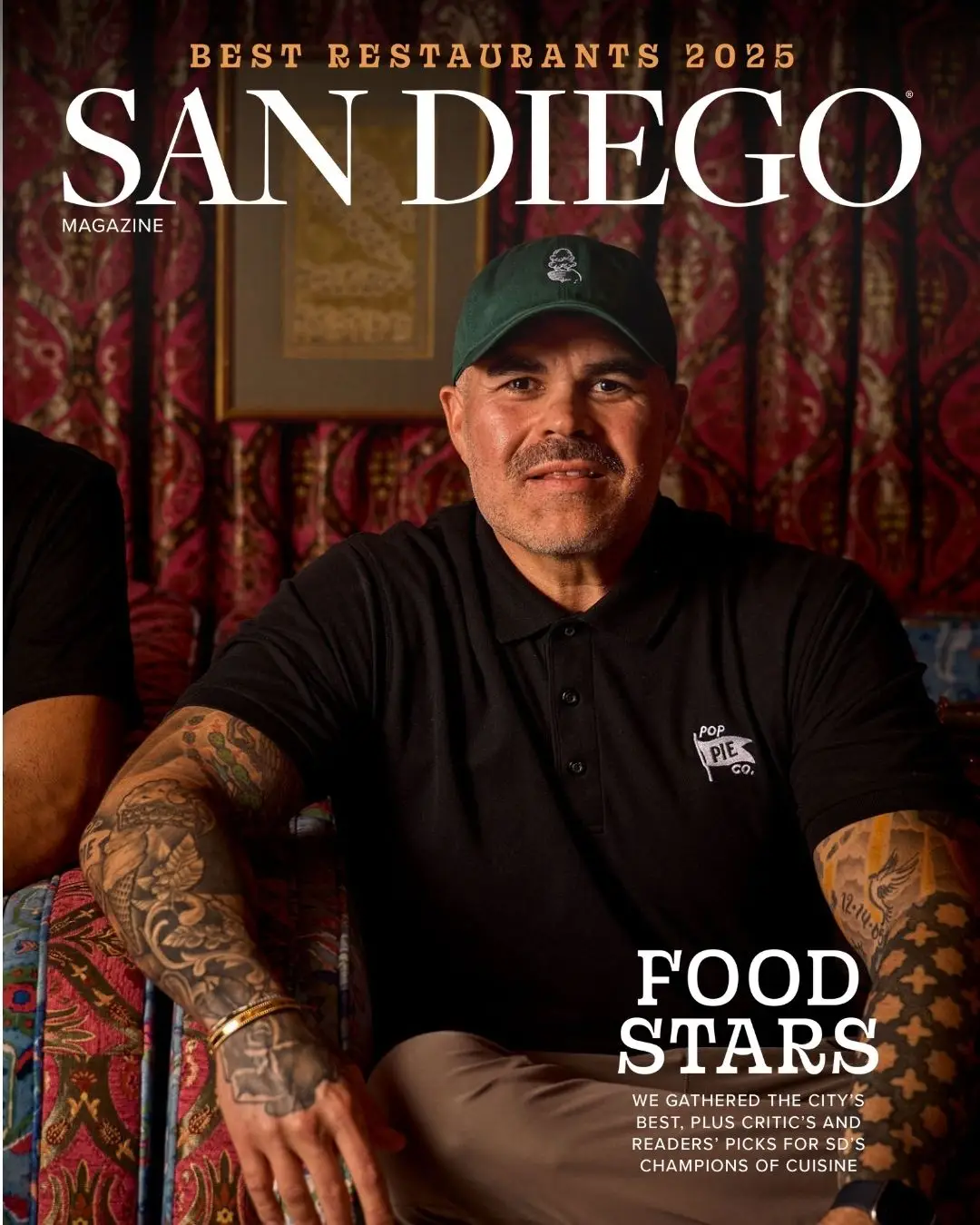 San Diego Magazine's 2025 Best Restaurants Edition cover shoot featuring Steven Torres of Stella Jean’s/Pop Pie Co
