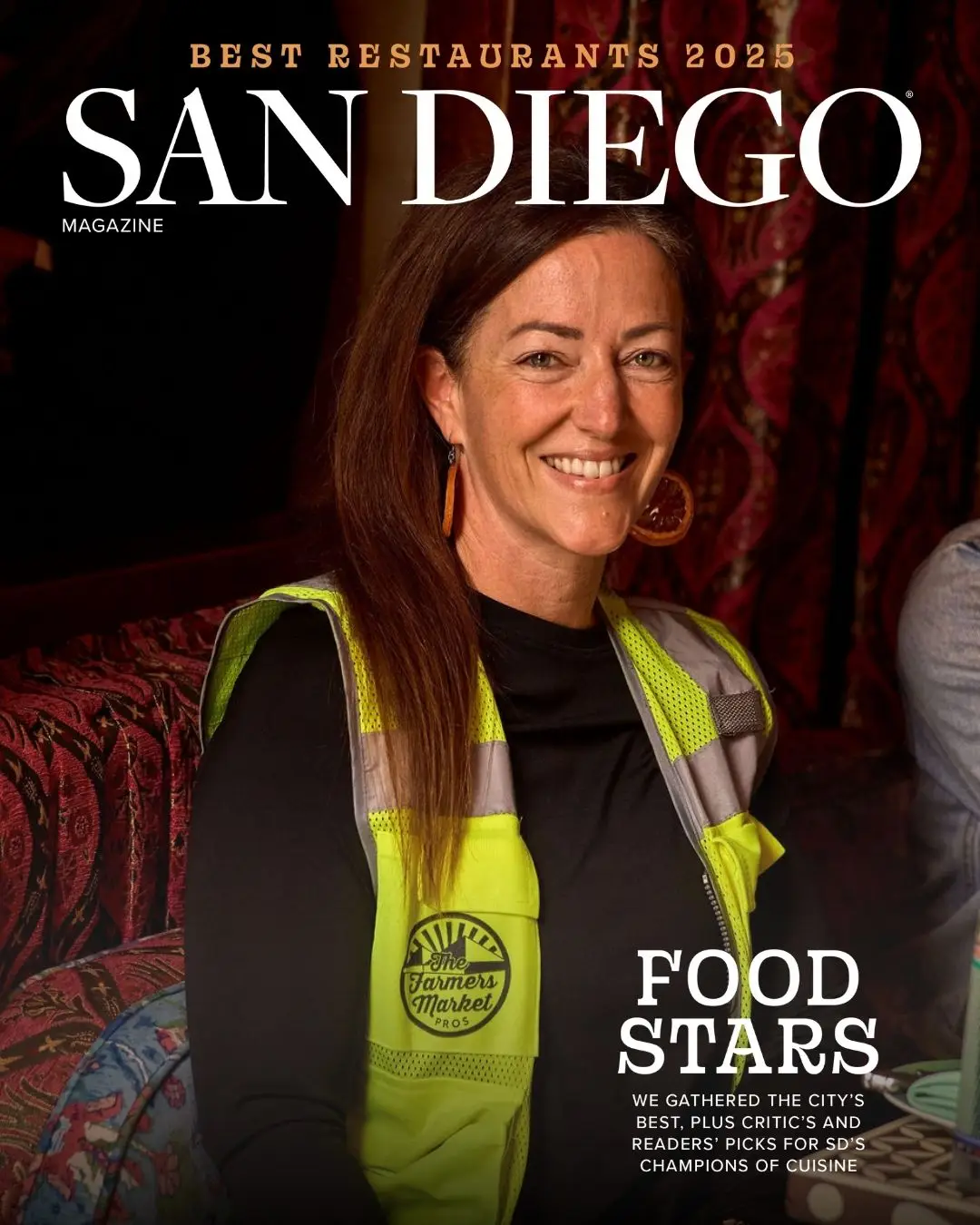 San Diego Magazine's 2025 Best Restaurants Edition cover shoot featuring Brijet Myers of Little Italy Mercato