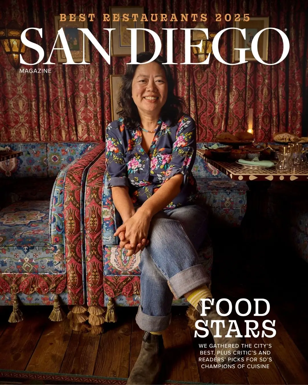 San Diego Magazine's 2025 Best Restaurants Edition cover shoot featuring Anchi Mei of MAKE Projects
