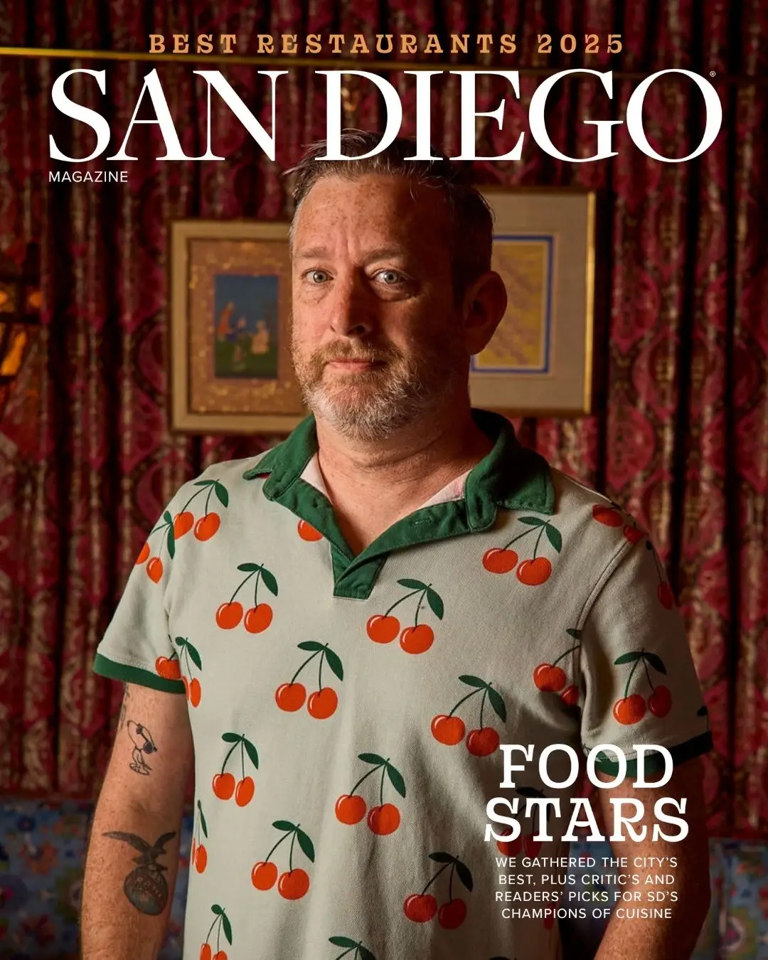 San Diego Magazine's 2025 Best Restaurants Edition cover shoot featuring Ian Ward of Ponyboy