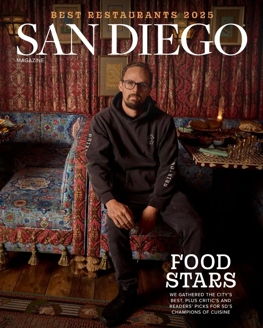 San Diego Magazine's 2025 Best Restaurants Edition cover shoot featuring William Eick of Matsu