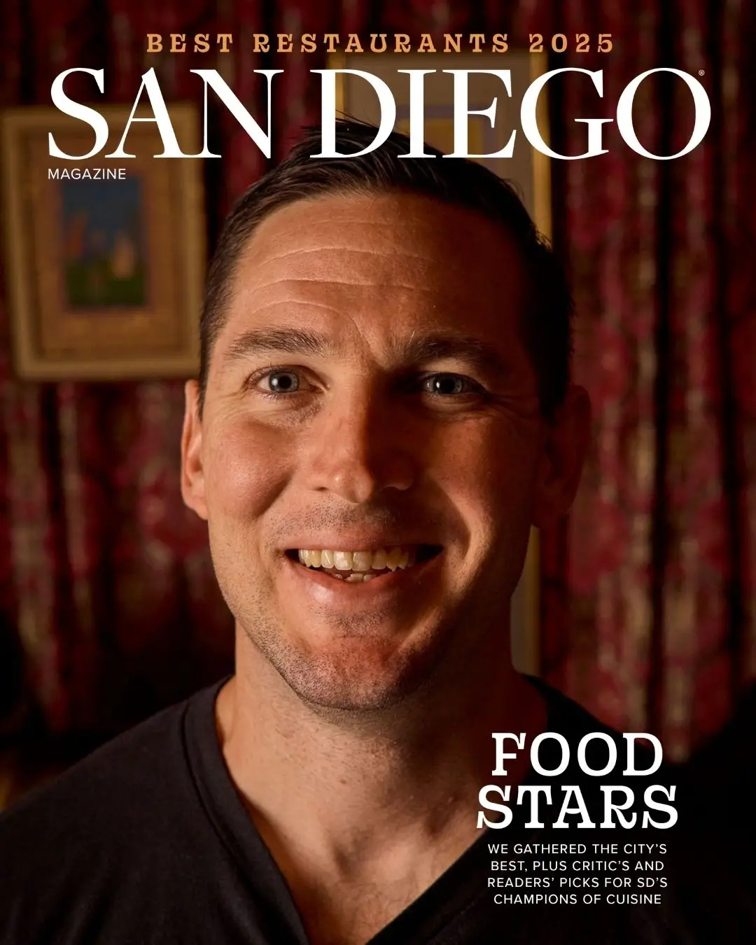 San Diego Magazine's 2025 Best Restaurants Edition cover shoot featuring Mike Reidy of The Fishery