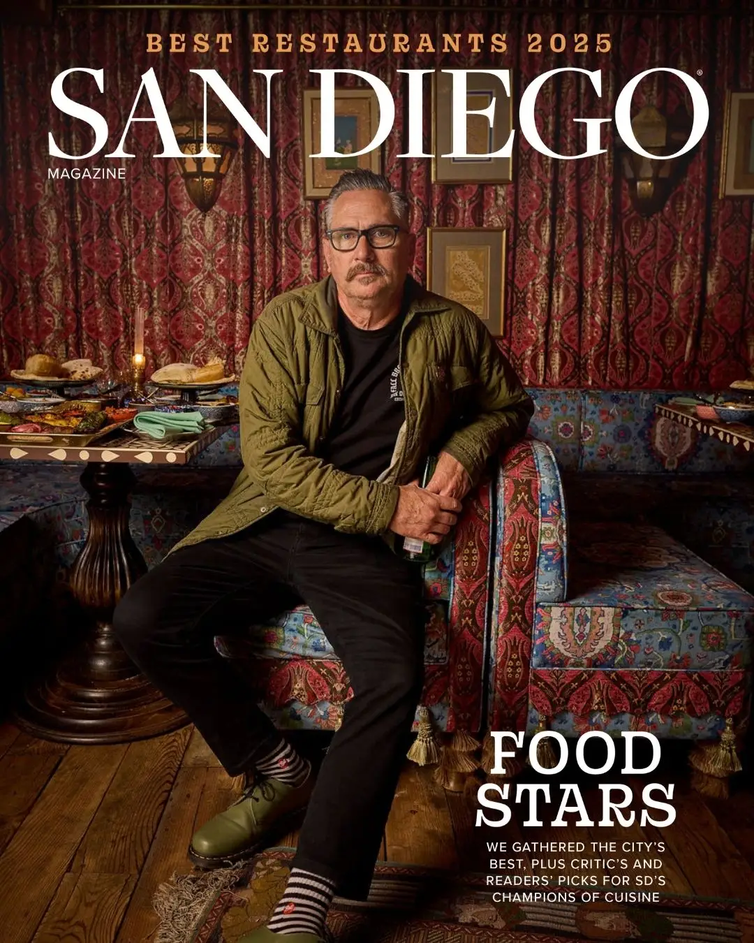 San Diego Magazine's 2025 Best Restaurants Edition cover shoot featuring Dave Lively of Fall Brewing Company