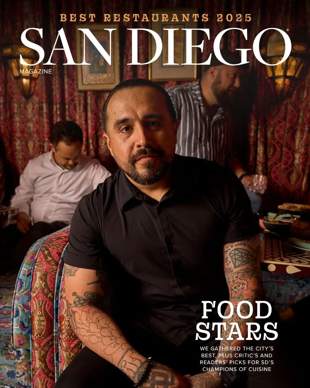 San Diego Magazine's 2025 Best Restaurants Edition cover shoot featuring JoJo Ruiz of Lionfish/Temaki Sushi