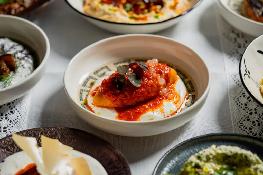 Appetizers from new Turkish restaurant in San Diego called Bosforo opening in Normal Heights featuring