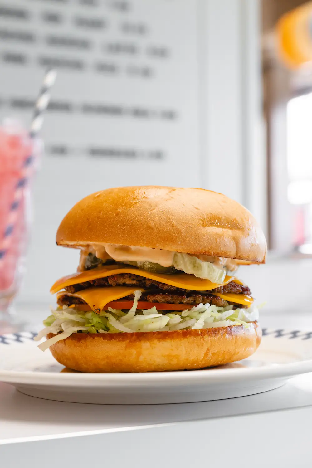 Burger from new San Diego restaurant Dreamboat Diner in University Heights