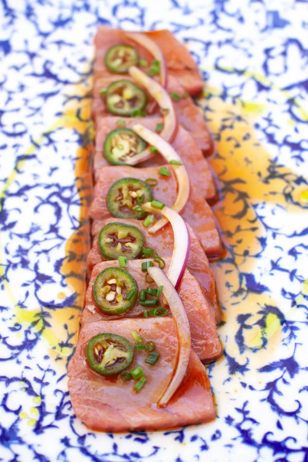 Bluefin tuna otoro from Ensenada restaurant Ophelia featured on the Mexico Michelin guide