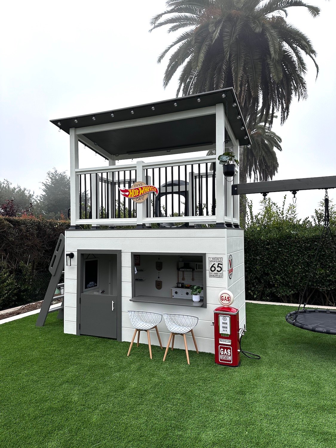 San Diego company Mini Playhomes building backyard kids playgrounds for families featuring a Hot Wheels themed project