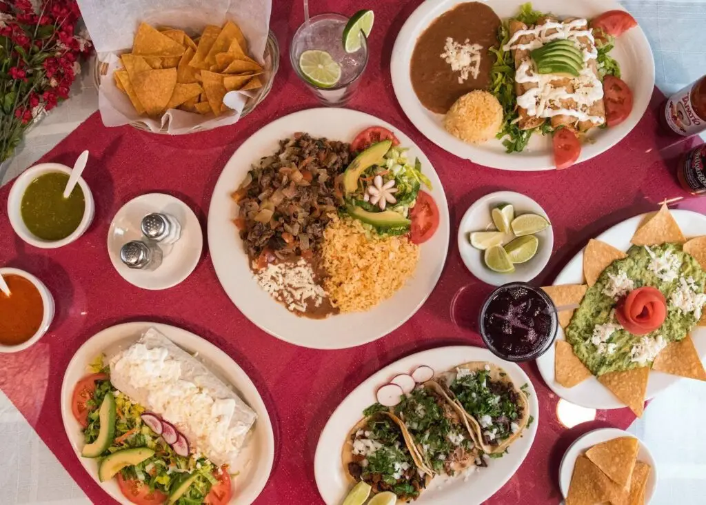 Mexican food from San Diego taco shop Santana's Mexican Grill known for helping to popularize the California Burrito