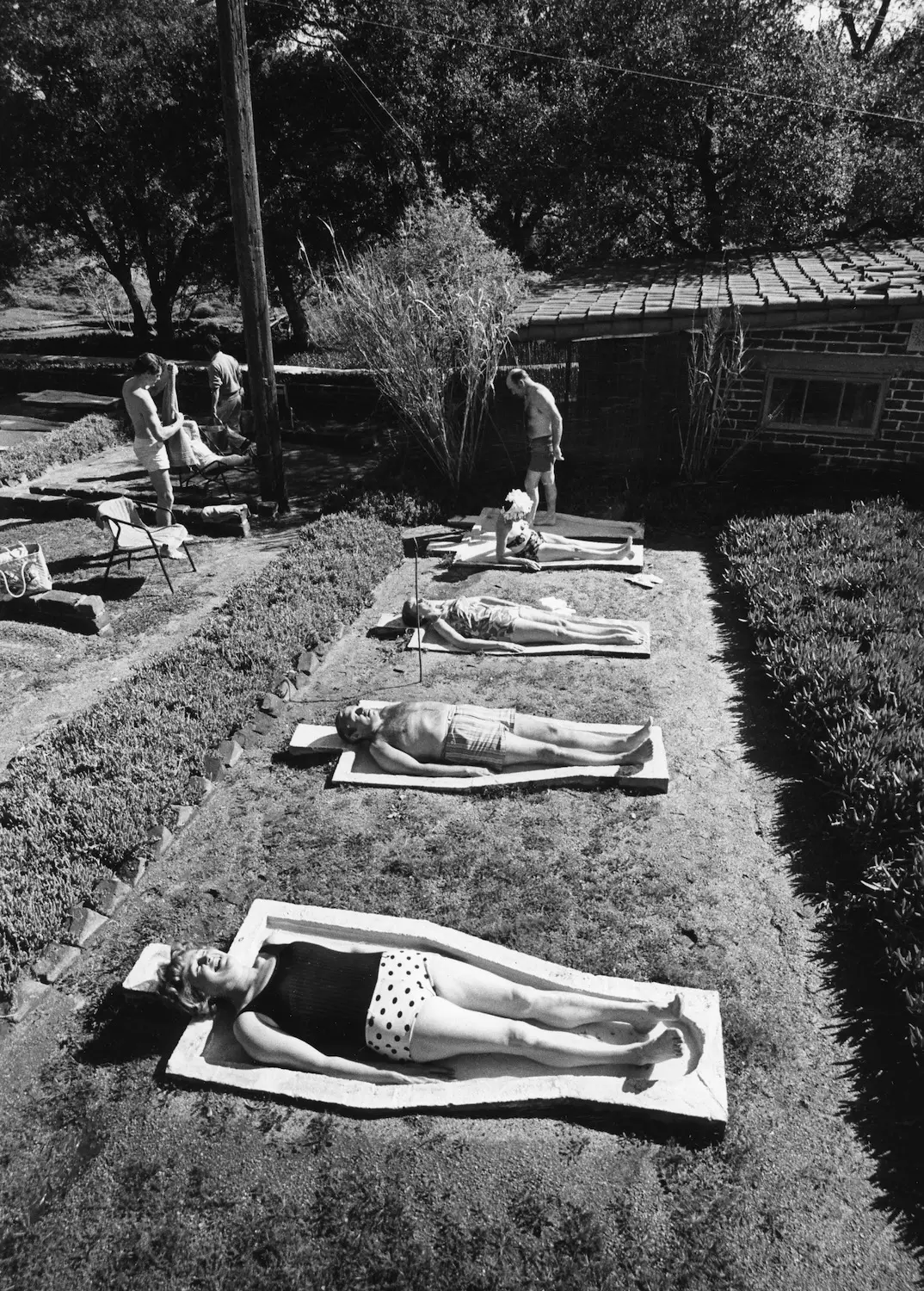 Historical photo of Rancho La Puerta wellness classes featuring owner Edmond Szekely known as the professor in Baja California, Mexico