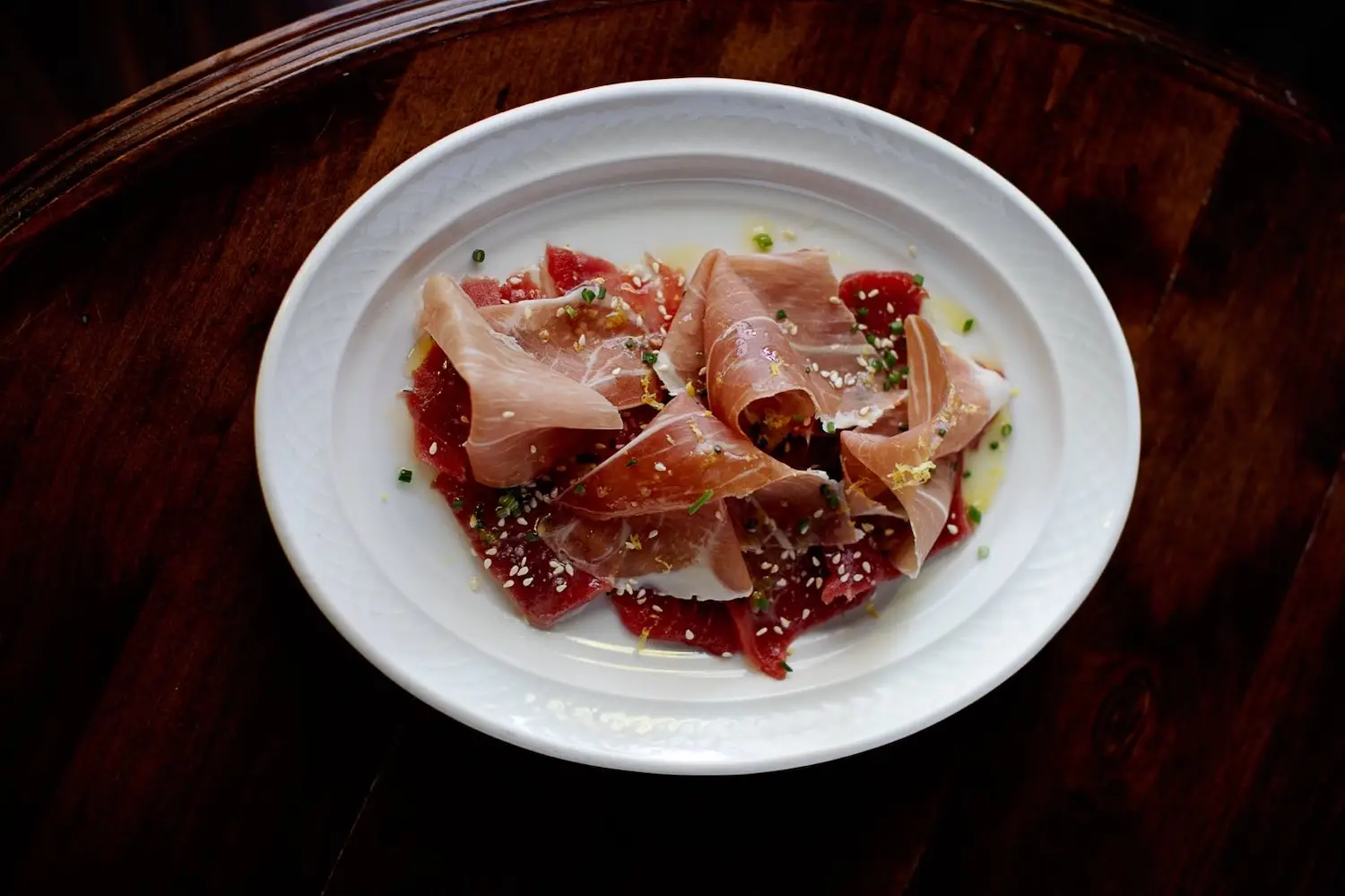 Food from Ensenada restaurant La Morocha from chefs David Castro Hussong and Ana Holguín