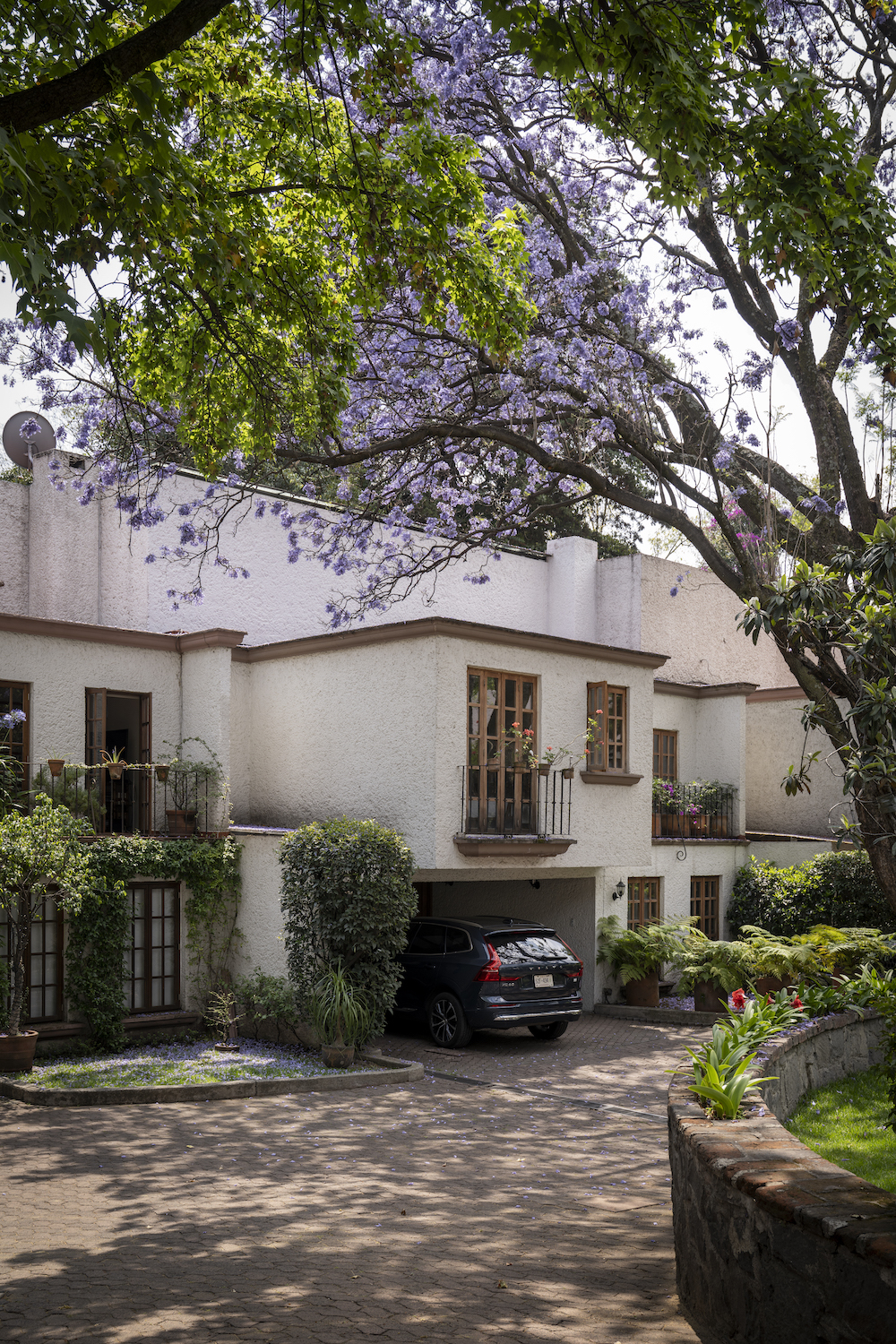 Mexico City modern architect home  featuring the exterior and driveway in San Ángel