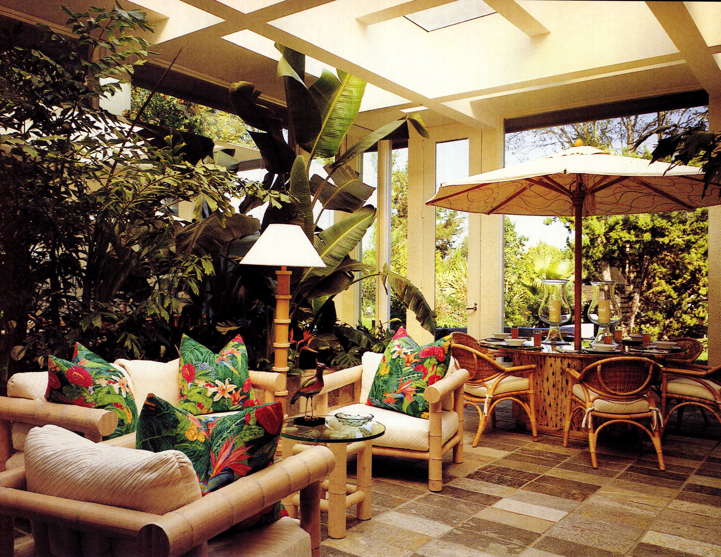 Outdoor patio of San Diego home featured in San Diego Magazine in 1990