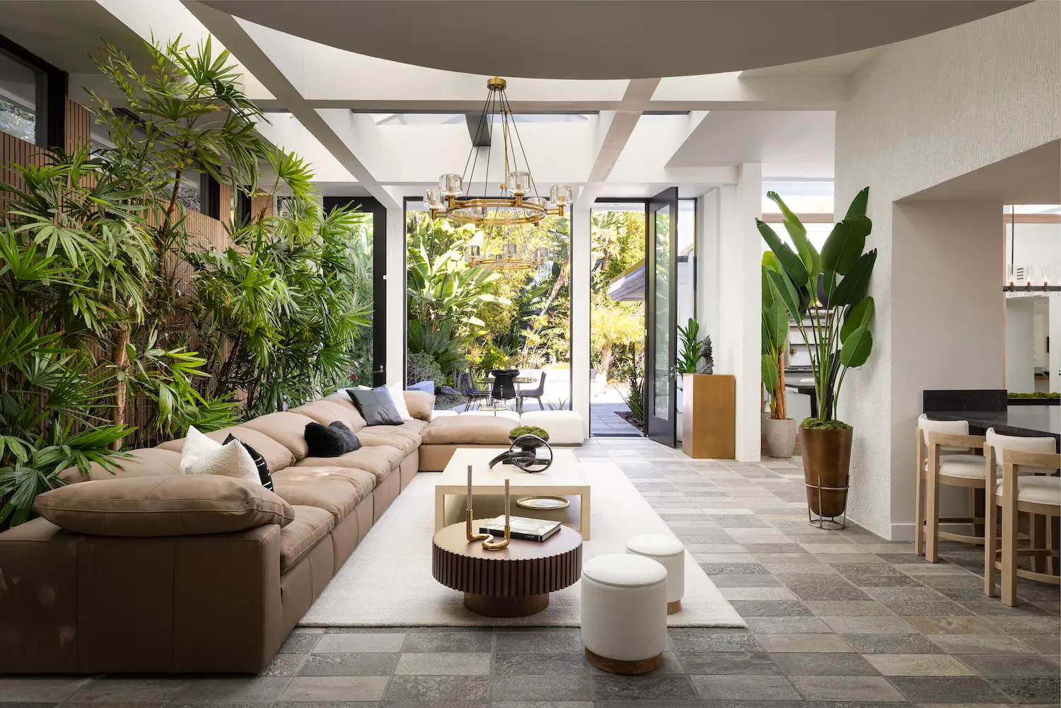 Interior living room at HGTV's Hot Properties star Andrew White's San Diego home featuring redesigned by Andrew Gerhard