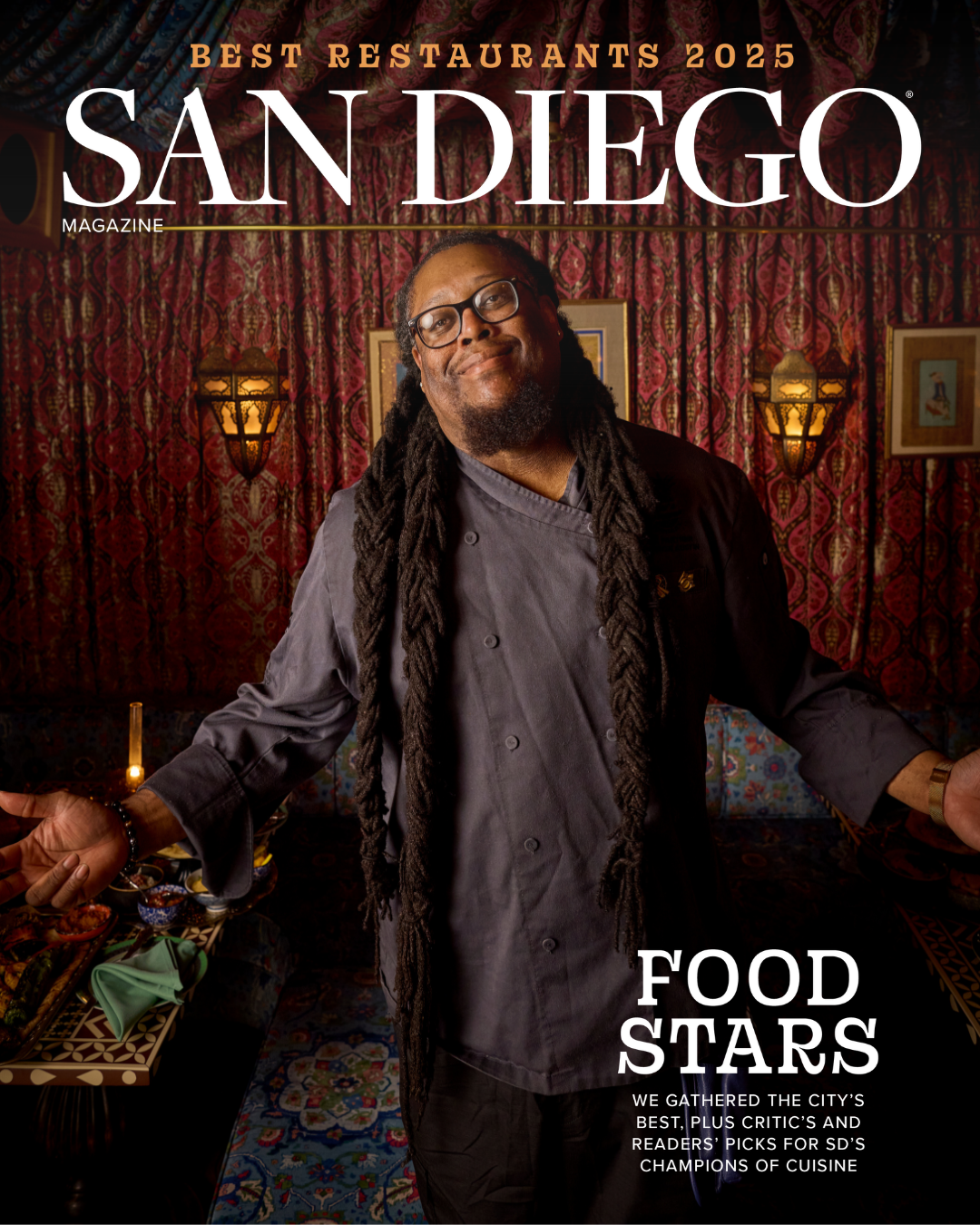 San Diego Magazine's 2025 Best Restaurants Edition cover shoot featuring Quinnton Austin – Louisiana Purchase