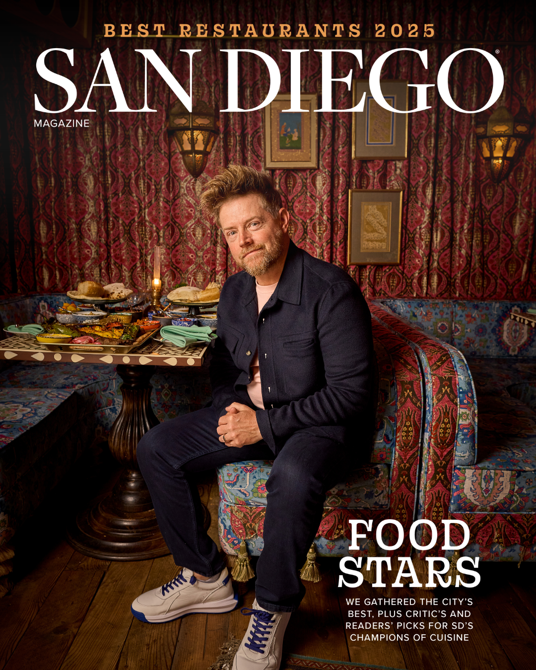 San Diego Magazine's 2025 Best Restaurants Edition cover shoot featuring Richard Blais – Ember & Rye/ California English