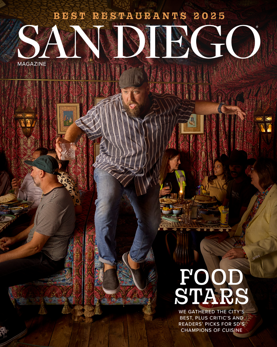 San Diego Magazine's 2025 Best Restaurants Edition cover shoot featuring Nick Balsamo – Rosemarie’s Burgers