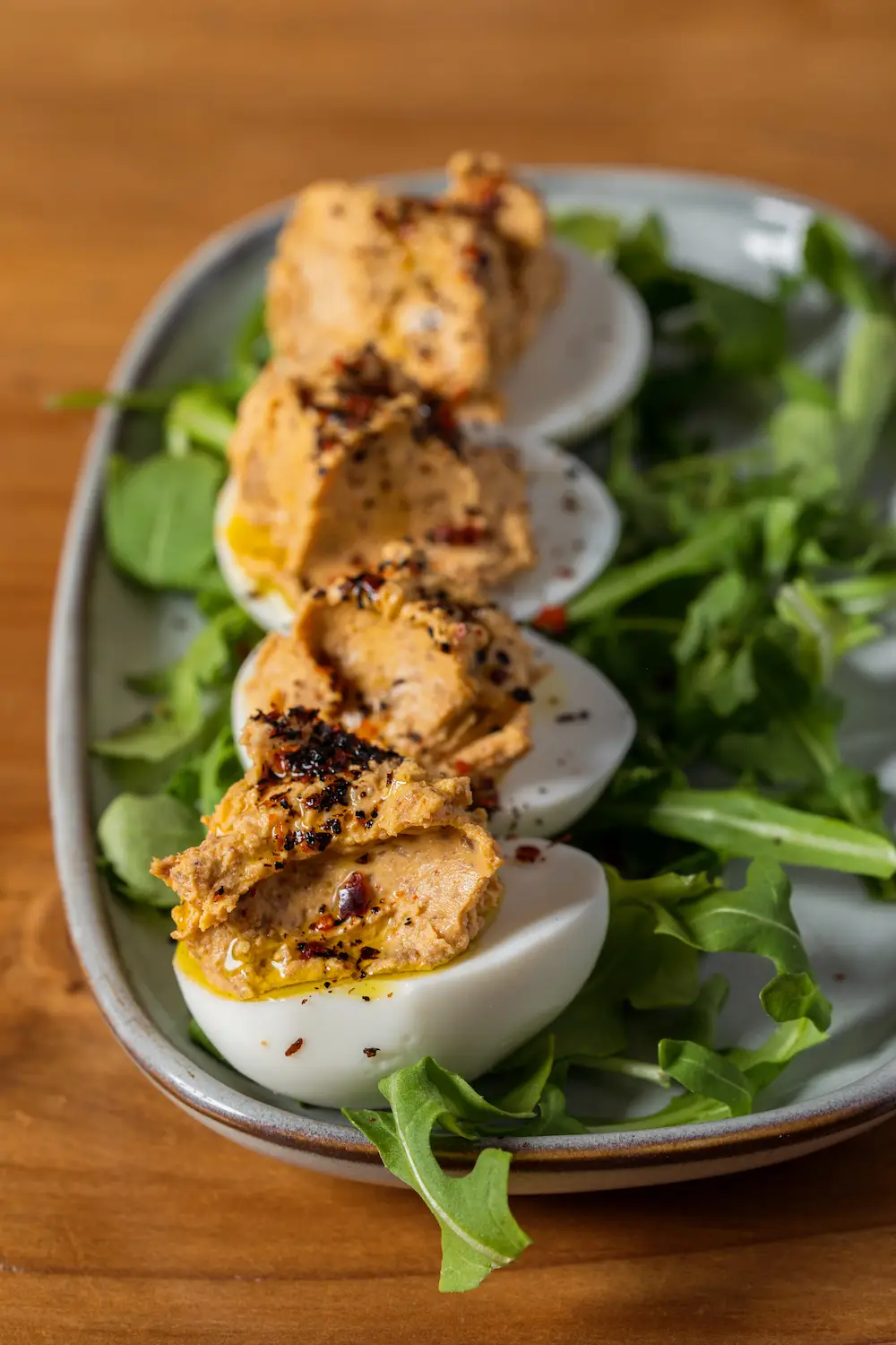 Chorizo deviled eggs dish from San Diego restaurant Juan Jasper Kitchen & Wine in Golden Hill 
