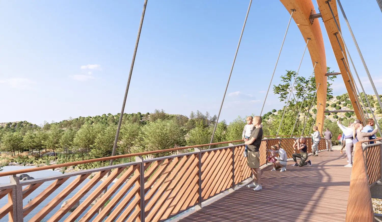 Rendering of Max Lenail Memorial Bridge in Mission Trails Regional Park in San Diego which has halted due to Doge Federal Funding cuts