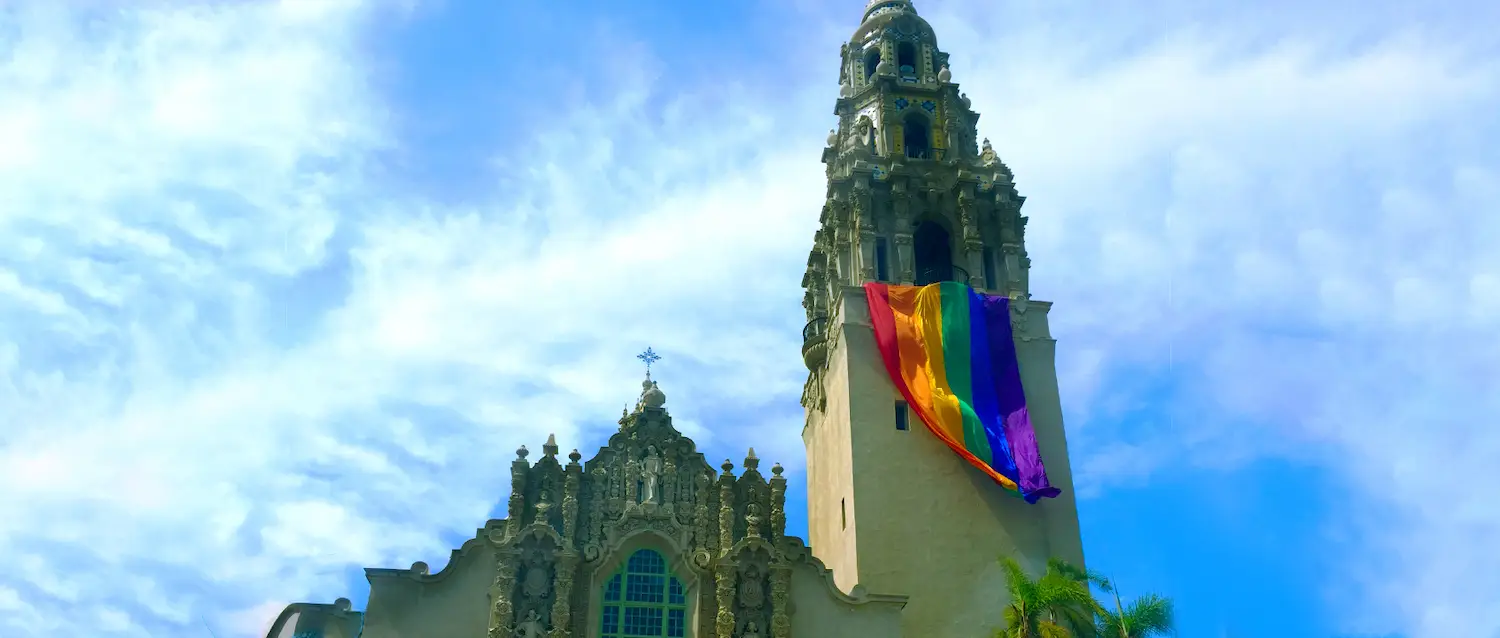 2025 San Diego Pride Festival and Parade featuring Balboa Park and the gay pride flag