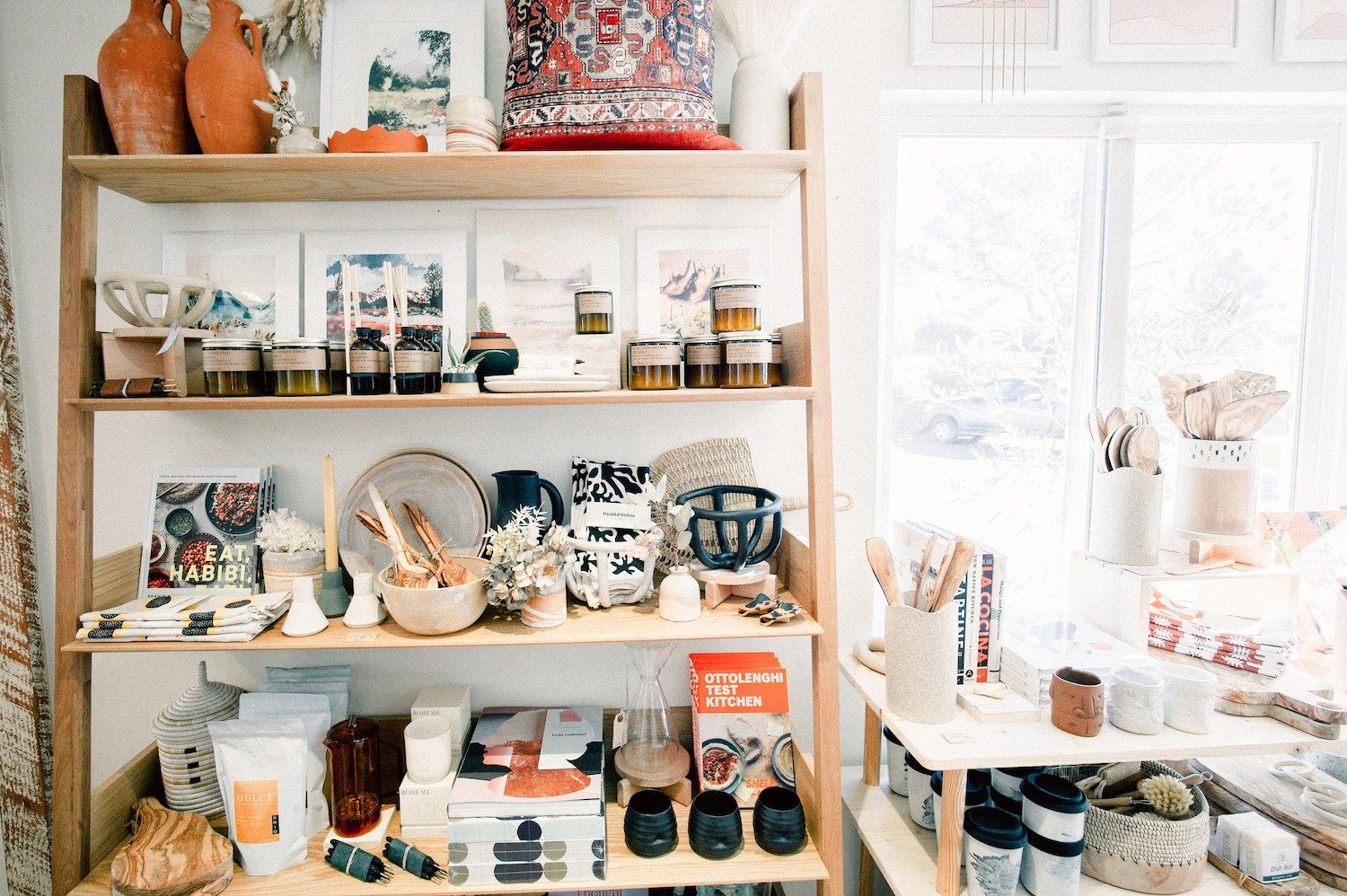 Interior of Leucadia boutique shop Thread Spun near Encinitas in San Diego, CA