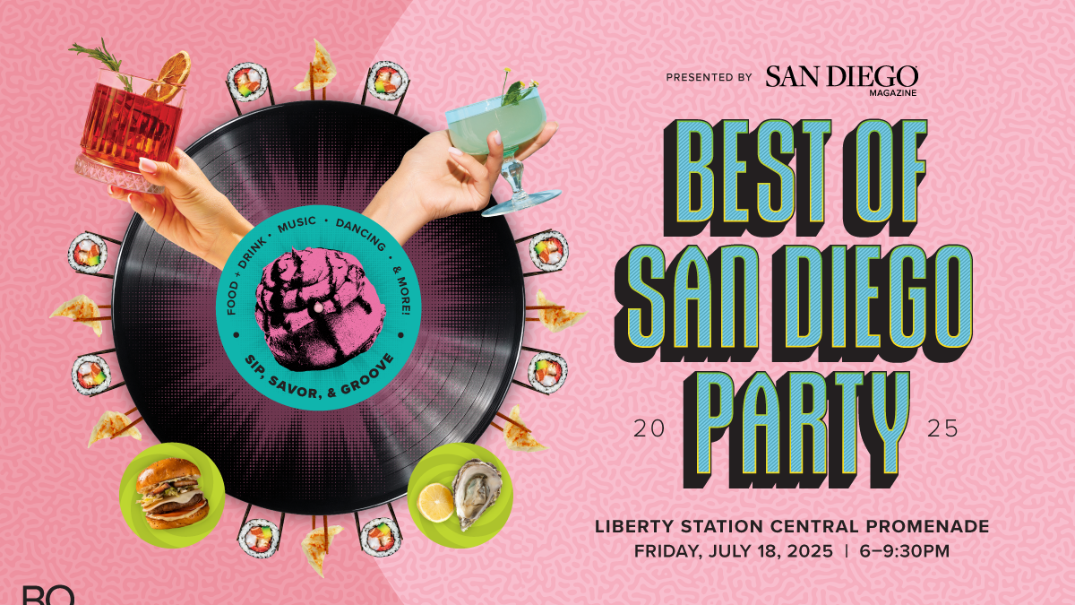 Fun things to do in San Diego this month, July 2025 featuring San Diego Magazine's Best of San Diego Party at Liberty Station